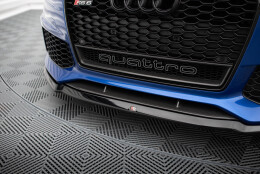 Cup Spoilerlippe Front Ansatz V.2 passend für Audi RS6 C7 / C7 Facelift schwarz Hochglanz