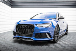 Cup Spoilerlippe Front Ansatz V.2 passend für Audi RS6 C7 / C7 Facelift schwarz Hochglanz