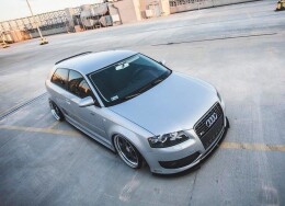 Cup Spoilerlippe Front Ansatz passend für Audi S3 8P schwarz Hochglanz