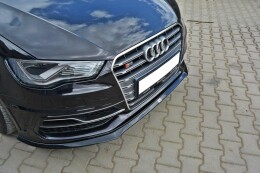 Cup Spoilerlippe Front Ansatz für Audi S3 / A3 S-Line 8v Hatchback / Sportback schwarz Hochglanz