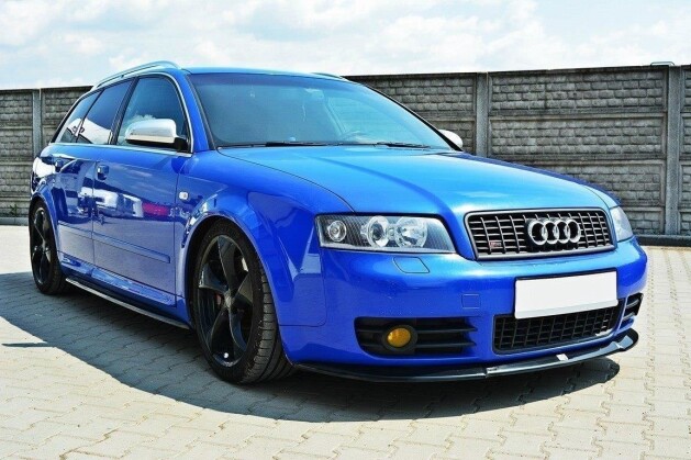 Cup Spoilerlippe Front Ansatz passend für AUDI S4 B6 schwarz Hochglanz