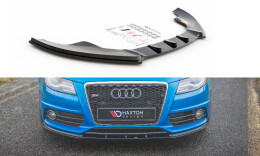 Cup Spoilerlippe Front Ansatz V.1 passend für Audi S4 / A4 S-Line B8 schwarz Hochglanz