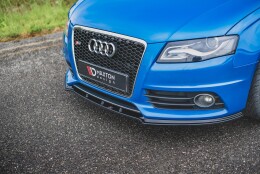 Cup Spoilerlippe Front Ansatz V.1 passend für Audi S4 / A4 S-Line B8 schwarz Hochglanz