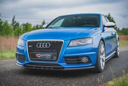Cup Spoilerlippe Front Ansatz V.1 passend für Audi S4 / A4 S-Line B8 schwarz Hochglanz
