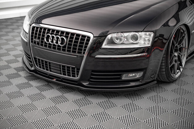 Cup Spoilerlippe Front Ansatz passend für AUDI S8 D3 schwarz Hochglanz