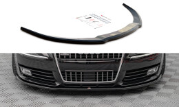 Cup Spoilerlippe Front Ansatz für Audi S8 D3 schwarz Hochglanz