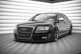 Cup Spoilerlippe Front Ansatz passend für AUDI S8 D3 schwarz Hochglanz