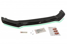 Cup Spoilerlippe Front Ansatz V.2 passend für Audi TT RS 8J schwarz Hochglanz