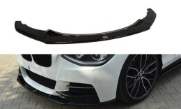 Cup Spoilerlippe Front Ansatz für BMW 1er F20/F21 M-Power (vor Facelift) schwarz Hochglanz