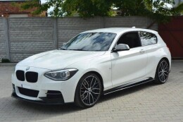 Cup Spoilerlippe Front Ansatz für BMW 1er F20/F21 M-Power vor FL schwarz Hochglanz