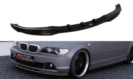 Cup Spoilerlippe Front Ansatz für BMW 3er E46 COUPE FL schwarz Hochglanz