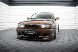 Cup Spoilerlippe Front Ansatz V.1 passend für BMW 3er E46 M Paket COUPE schwarz Hochglanz