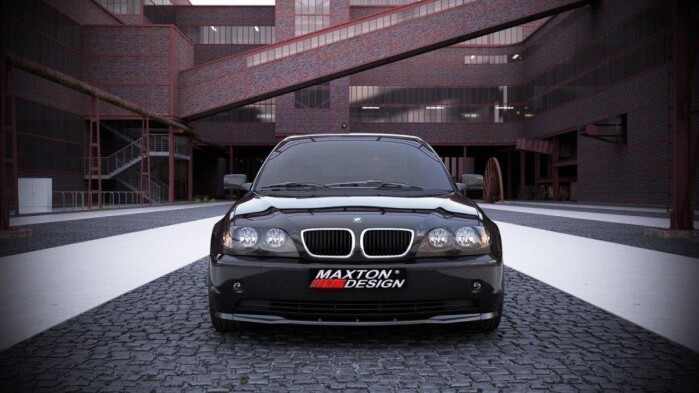 Cup Spoilerlippe Front Ansatz passend für BMW 3er E46 LIMOUSINE Facelift schwarz Hochglanz