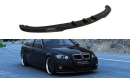 Cup Spoilerlippe Front Ansatz V.1 für BMW 3er E90 / E91 FL schwarz Hochglanz