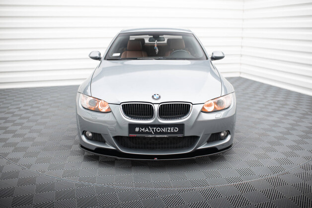 Cup Spoilerlippe Front Ansatz passend für BMW 3er E92 M Paket schwarz Hochglanz