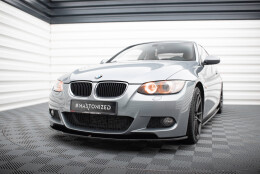 Cup Spoilerlippe Front Ansatz passend für BMW 3er E92 M Paket schwarz Hochglanz