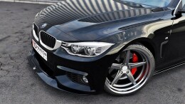 Cup Spoilerlippe Front Ansatz für v.2 BMW 4er F32 M Paket (GTS-look) schwarz Hochglanz