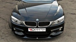 Cup Spoilerlippe Front Ansatz V.2 für BMW 4er F32 M Paket (GTS-look) schwarz Hochglanz