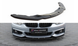 Cup Spoilerlippe Front Ansatz V.1 passend für BMW 4er Coupe / Gran Coupe / Cabrio M-Paket F32 / F36 / F33 schwarz Hochglanz
