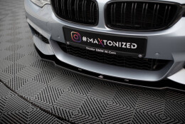 Cup Spoilerlippe Front Ansatz V.1 passend für BMW 4er Coupe / Gran Coupe / Cabrio M-Paket F32 / F36 / F33 schwarz Hochglanz