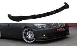 Cup Spoilerlippe Front Ansatz für BMW 5er E60 / E61 FL schwarz Hochglanz