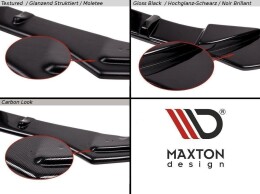 Cup Spoilerlippe Front Ansatz passend für BMW 5er E60 / E61 (vor Facelift) Carbon Look