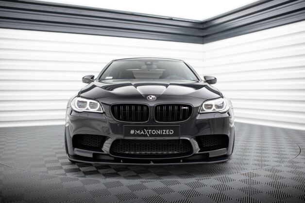 Cup Spoilerlippe Front Ansatz passend für BMW M5 F10/ F11 schwarz Hochglanz