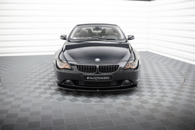 Cup Spoilerlippe Front Ansatz V.2 passend für BMW 6er Coupe E63 / Cabrio E64 schwarz Hochglanz
