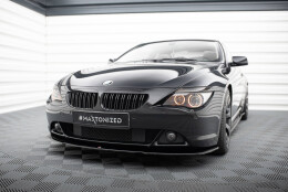 Cup Spoilerlippe Front Ansatz V.2 passend für BMW 6er Coupe E63 / Cabrio E64 schwarz Hochglanz