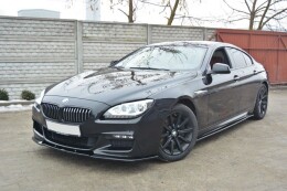 Cup Spoilerlippe Front Ansatz passend für BMW 6er Gran Coupé M Paket schwarz Hochglanz