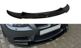 Street+ Spoilerlippe Front Ansatz passend für BMW M3 M Performance Coupe E92 / Cabrio E93 schwarz Hochglanz