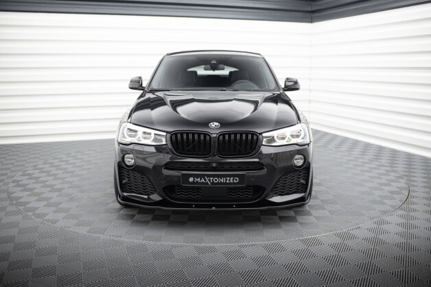 Cup Spoilerlippe Front Ansatz passend für BMW X4 M Paket schwarz Hochglanz