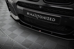 Cup Spoilerlippe Front Ansatz passend für BMW X4 M Paket schwarz Hochglanz