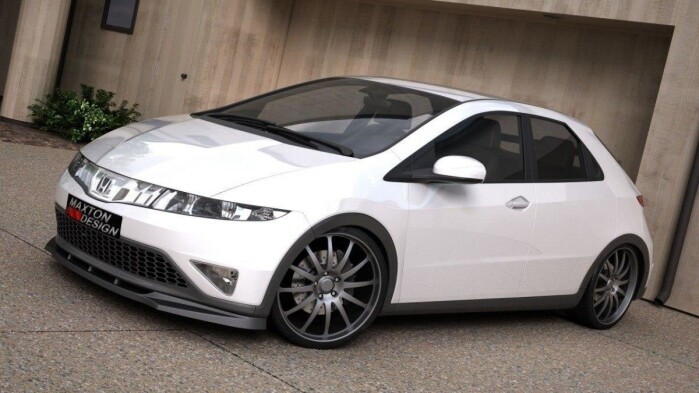Cup Spoilerlippe Front Ansatz passend für CIVIC MK8 vor Facelift schwarz Hochglanz
