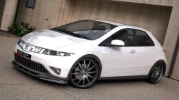 Cup Spoilerlippe Front Ansatz für Honda CIVIC MK8 vor FL schwarz Hochglanz