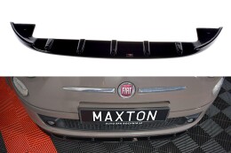 Cup Spoilerlippe Front Ansatz V.1 passend für FIAT 500 HATCHBACK vor Facelift schwarz Hochglanz
