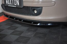 Street+ Spoilerlippe Front Ansatz V.1 passend für Fiat 500 Hatchback vor FL schwarz Hochglanz