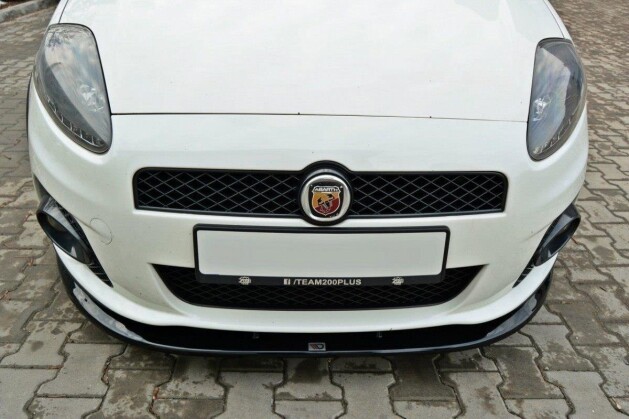 Cup Spoilerlippe Front Ansatz V.2 passend für FIAT GRANDE PUNTO ABARTH schwarz Hochglanz
