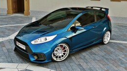 Cup Spoilerlippe Front Ansatz passend für (Focus RS Look Stoßstange) Ford Fiesta Mk7 FL schwarz Hochglanz
