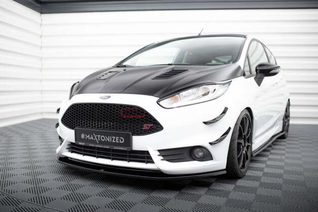 Street+ Spoilerlippe Front Ansatz V.2 passend für Ford Fiesta ST Mk7 FL schwarz Hochglanz