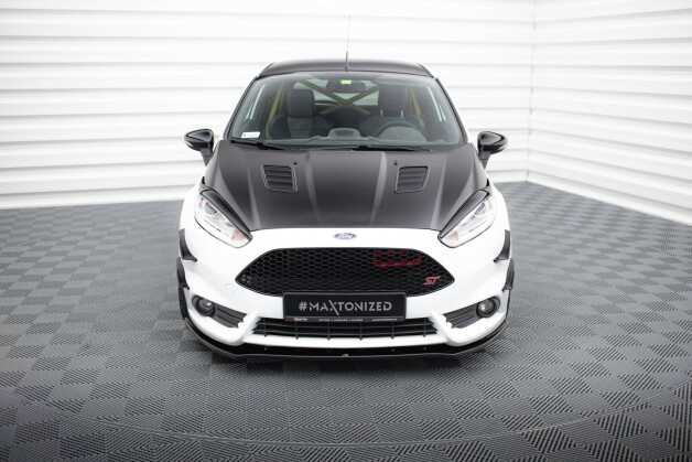 Cup Spoilerlippe Front Ansatz V.1 passend für Ford Fiesta ST Mk7 FL schwarz Hochglanz