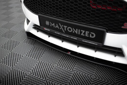 Cup Spoilerlippe Front Ansatz V.1 passend für Ford Fiesta ST Mk7 FL schwarz Hochglanz
