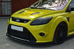 Street+ Spoilerlippe Front Ansatz V.2 passend für Ford Focus RS Mk2 schwarz Hochglanz