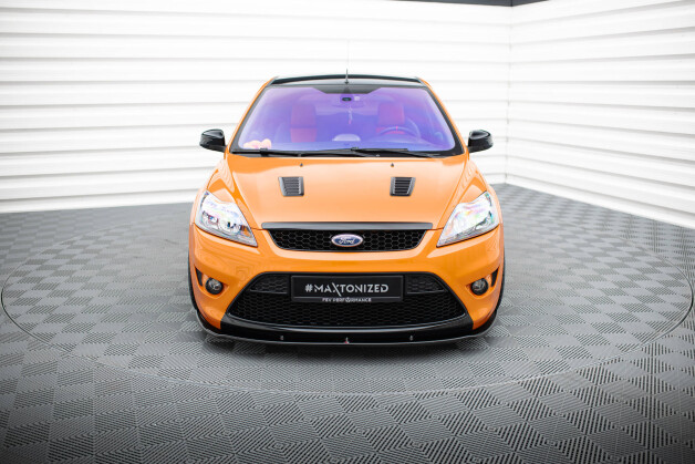 Cup Spoilerlippe Front Ansatz passend für Ford Focus ST Mk2 FL schwarz Hochglanz