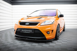 Cup Spoilerlippe Front Ansatz passend für Ford Focus ST Mk2 FL schwarz Hochglanz
