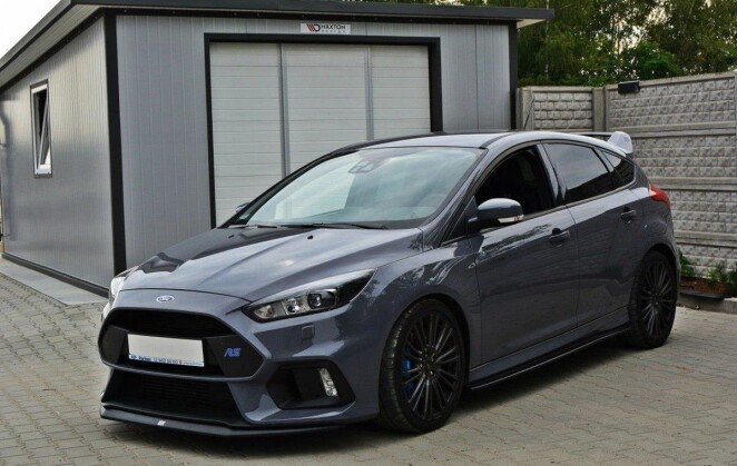 Cup Spoilerlippe Front Ansatz V.2 passend für Ford Focus RS Mk3 schwarz Hochglanz