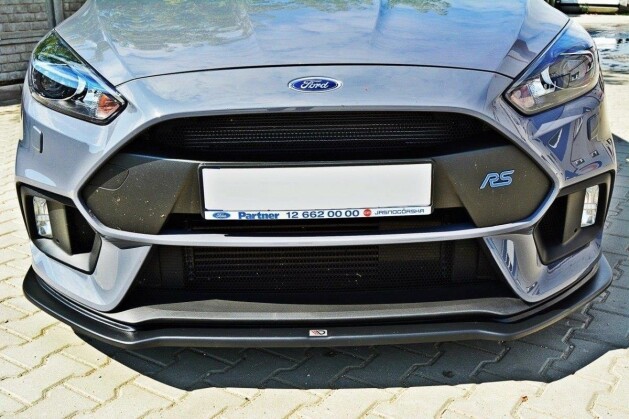 Street+ Spoilerlippe Front Ansatz V.4 passend für Ford Focus RS Mk3 schwarz Hochglanz
