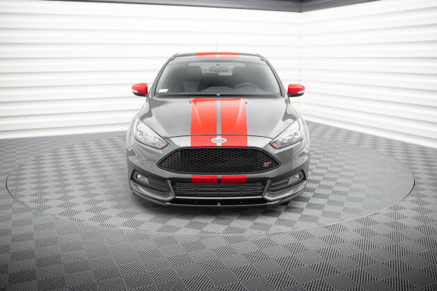 Cup Spoilerlippe Front Ansatz passend für Ford Focus ST Mk3 FL (Cupra) schwarz Hochglanz