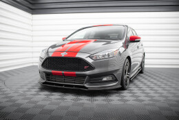 Cup Spoilerlippe Front Ansatz V.1 passend für Ford Focus ST Mk3 FL schwarz Hochglanz
