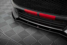 Cup Spoilerlippe Front Ansatz V.1 passend für Ford Focus ST Mk3 FL schwarz Hochglanz